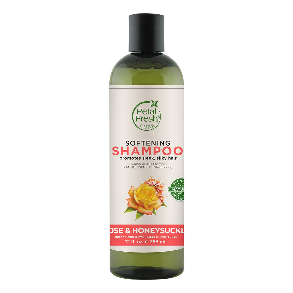 Petal Fresh Rose and Honeysuckle shampoo bottle 355ml for gentle daily cleansing.