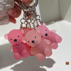 Petansy bear key chain lip gloss combines style and convenience.