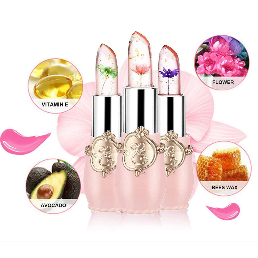 Petansy color-changing lip balm adapts shade to lip temperature.