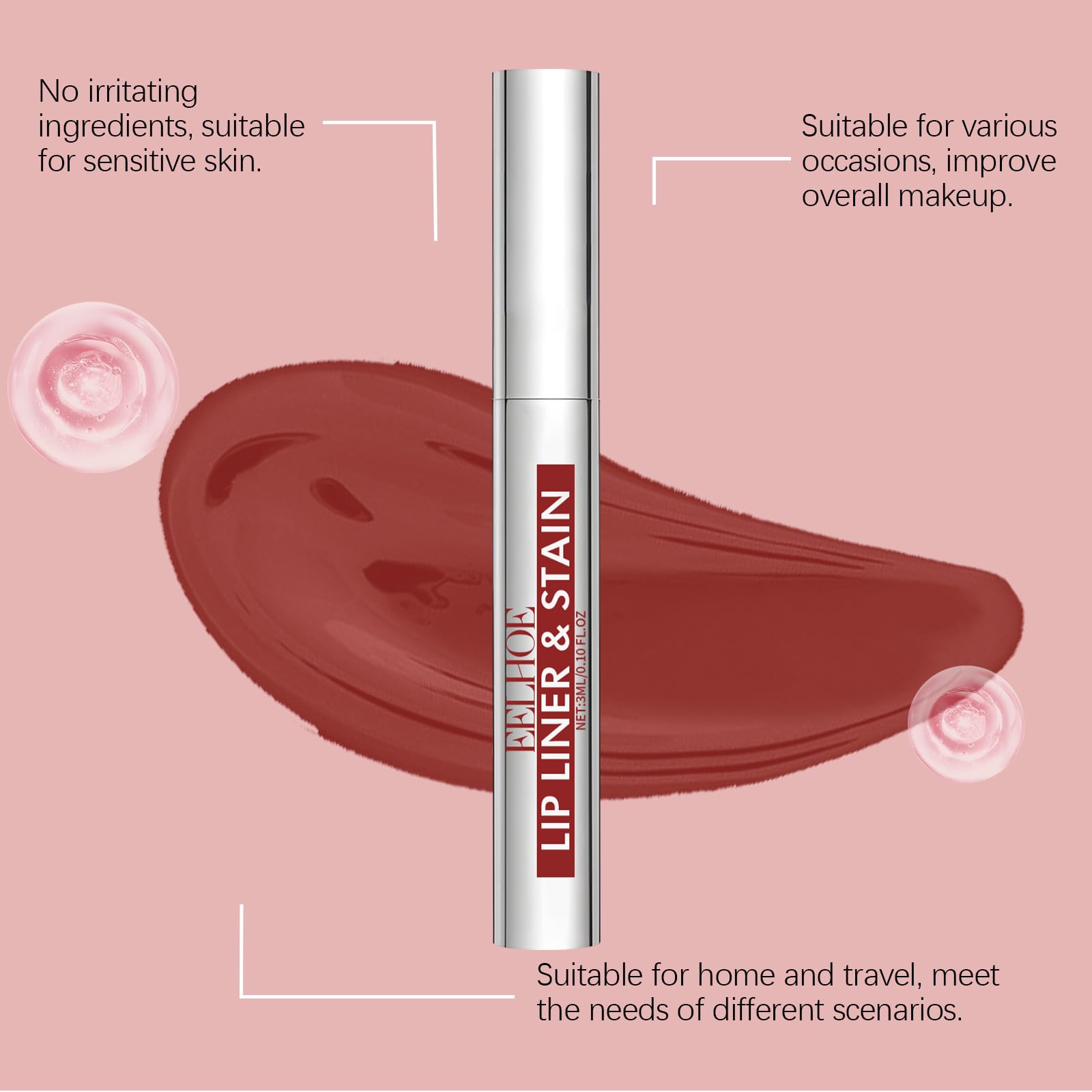 Petansy matte finish lip stain swatches reveal rich pigment.