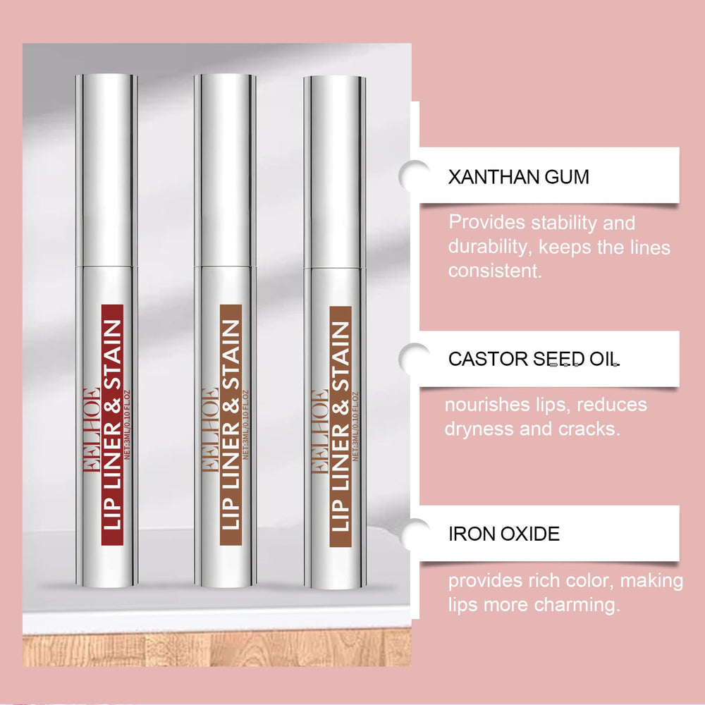 Petansy removable lip liner palette with swatches for quick color pairing.