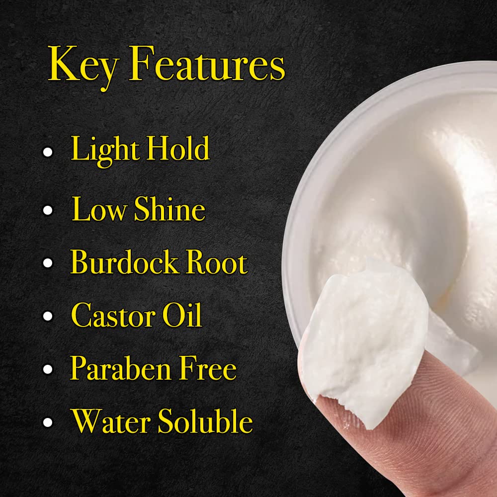 Pete & Pedro hair cream shows matte finish for a natural look.