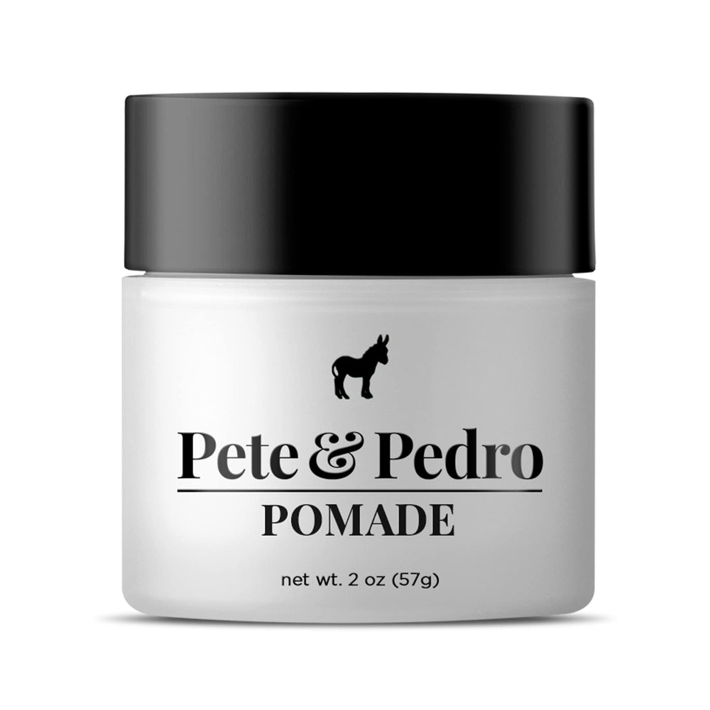 Pete & Pedro Hair Pomade jar front showing premium classic styling and shine