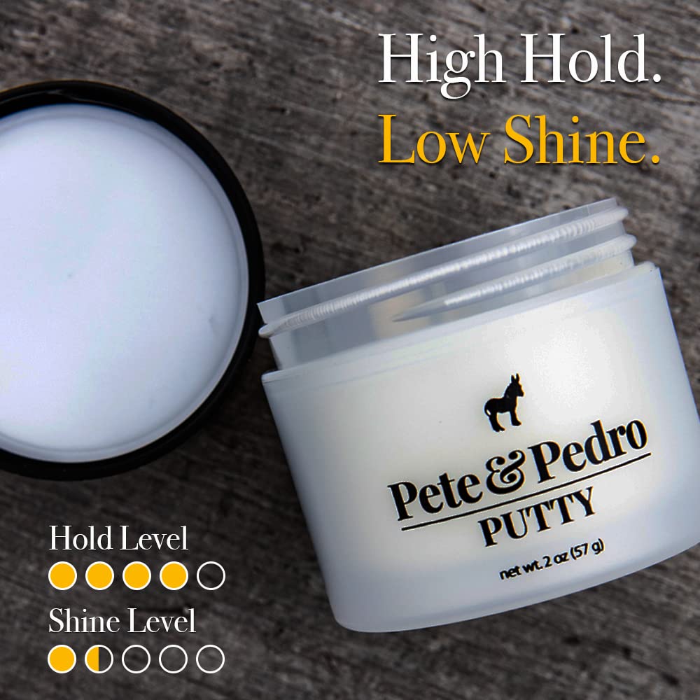 Pete & Pedro Hair Putty hands styling a textured look