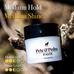Pete & Pedro Paste texture cream close-up showing creamy consistency for versatile styling.