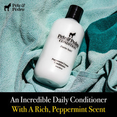Pete & Pedro Peppermint Conditioner pump bottle enables quick, mess-free application.