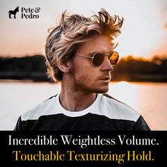 Close-up on fine hair gaining fullness with Pete & Pedro SALT.