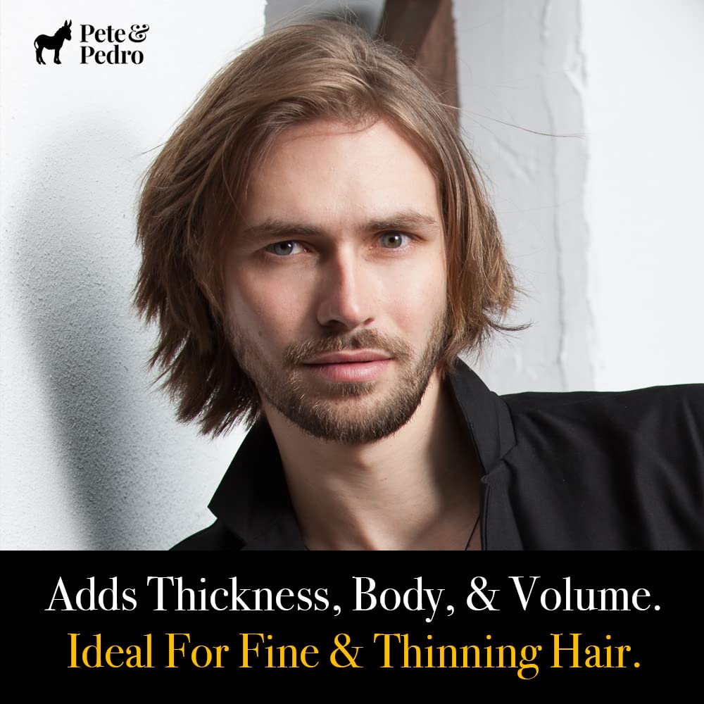 Pete & Pedro Thick Hair Cream texture focus demonstrates added body