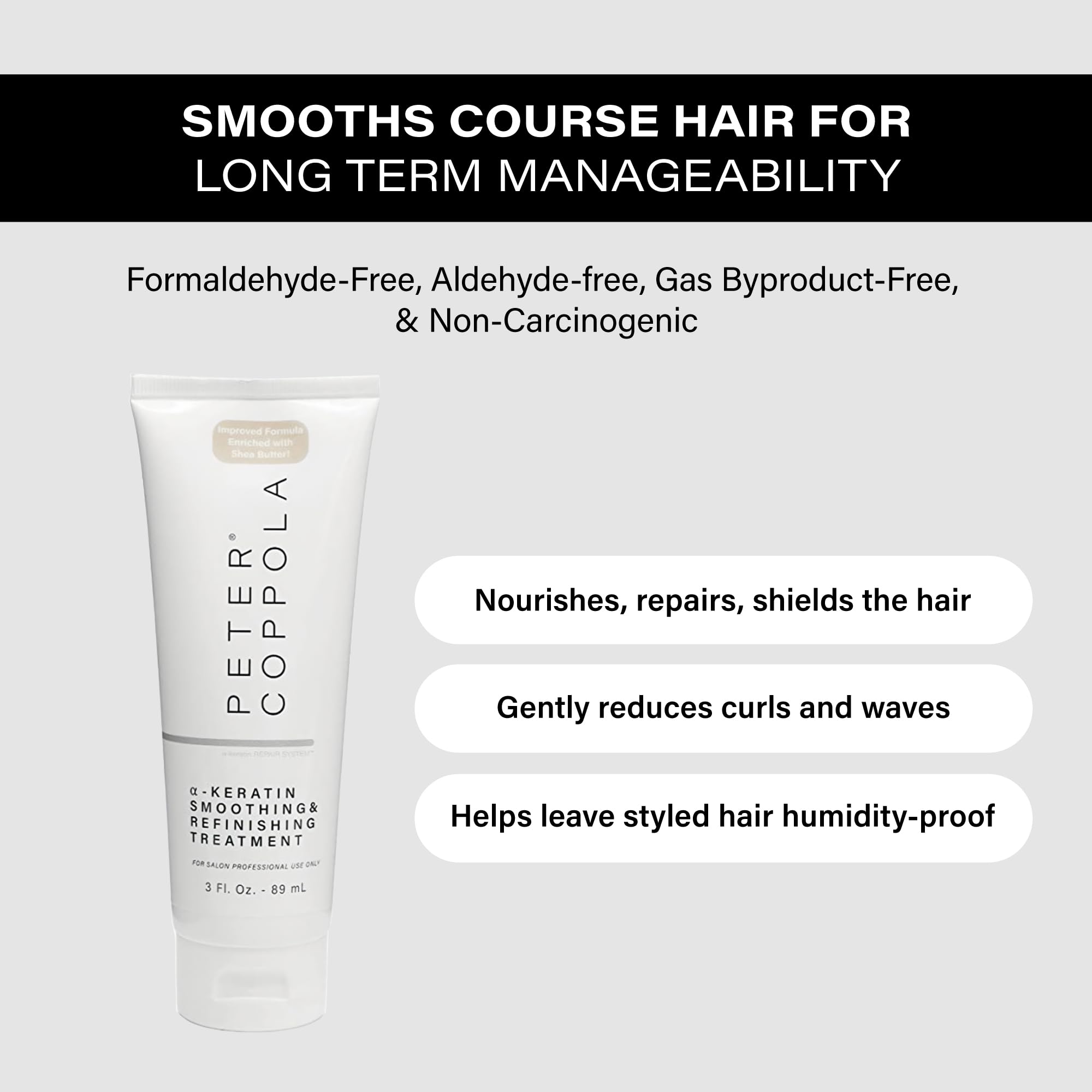 PETER COPPOLA a-Keratin application demonstrates even distribution for frizz control