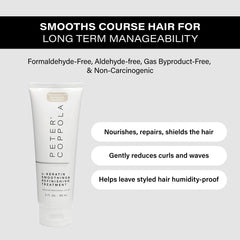 PETER COPPOLA a-Keratin application demonstrates even distribution for frizz control