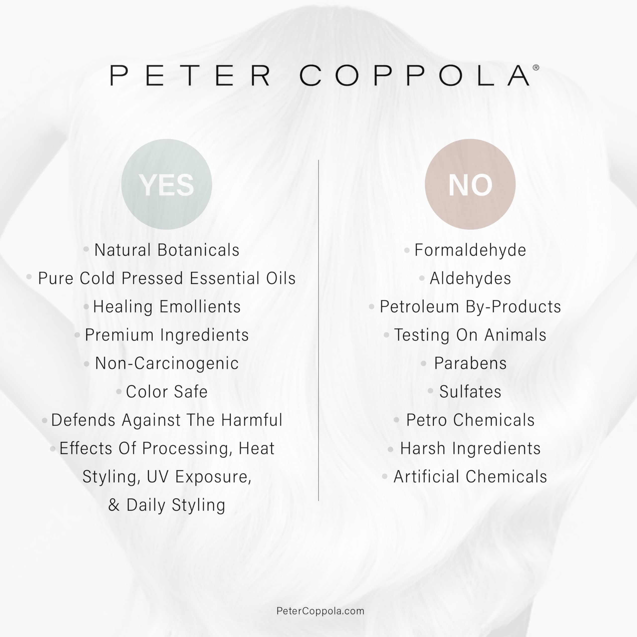 Peter Coppola a-Keratin Conditioner closeup shows smoother, frizz-reduced finish