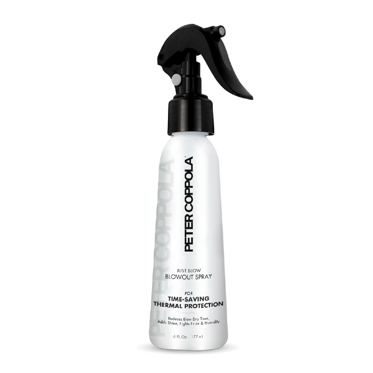 Peter Coppola Just Blow bottle dispensing for easy, even heat protection during blow-drying.