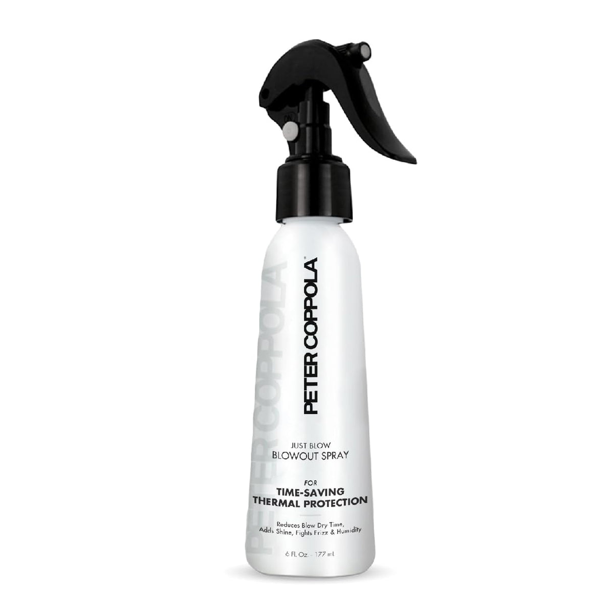 Peter Coppola Just Blow bottle dispensing for easy, even heat protection during blow-drying.