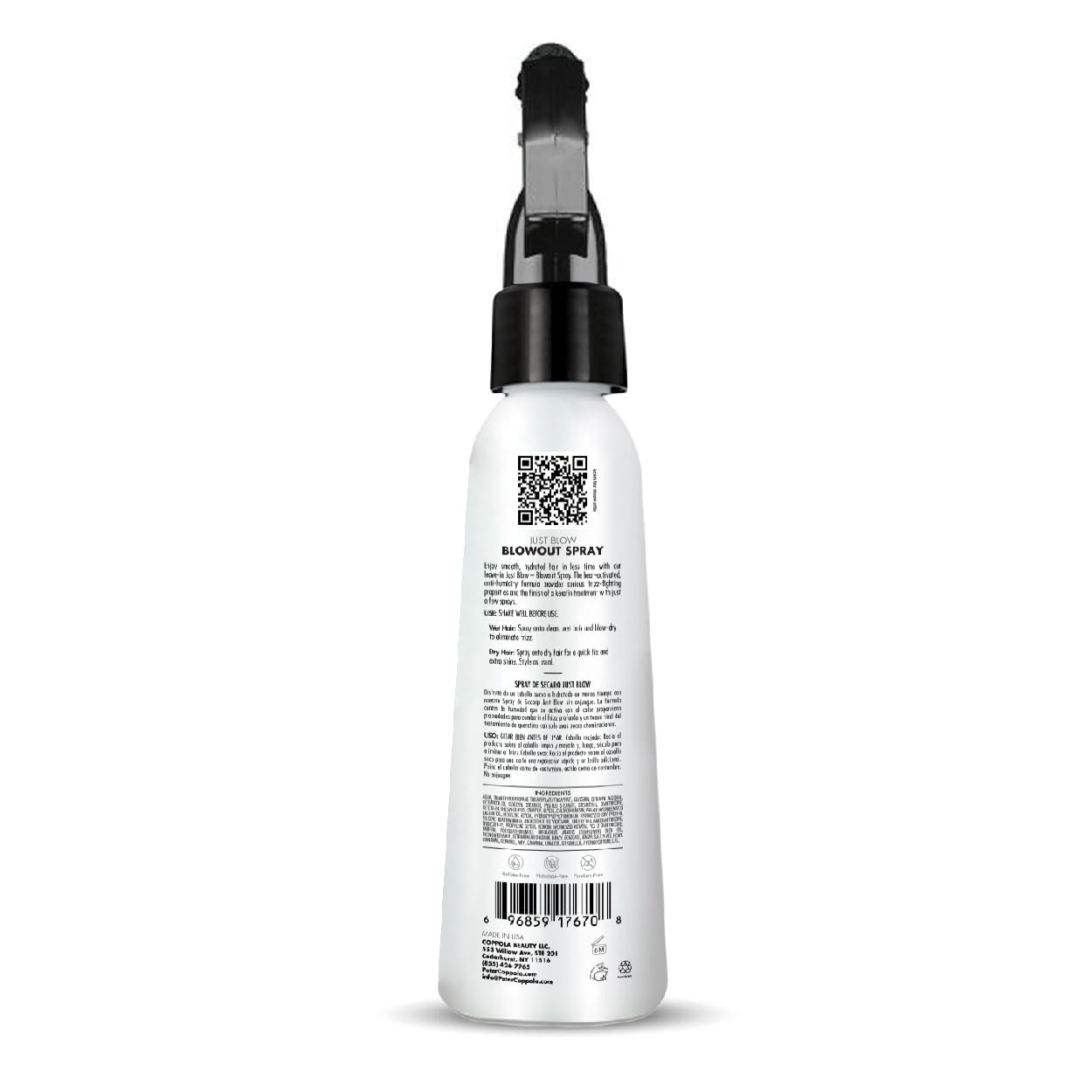 Peter Coppola Just Blow frizz control and shine enhancement for all hair types.