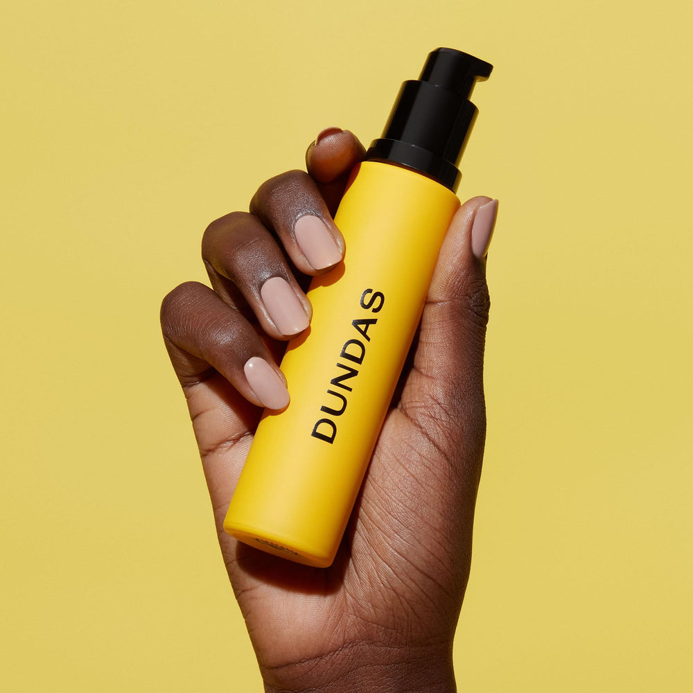 Peter Dundas tinted moisturizer caffeine de-puff for refreshed look.