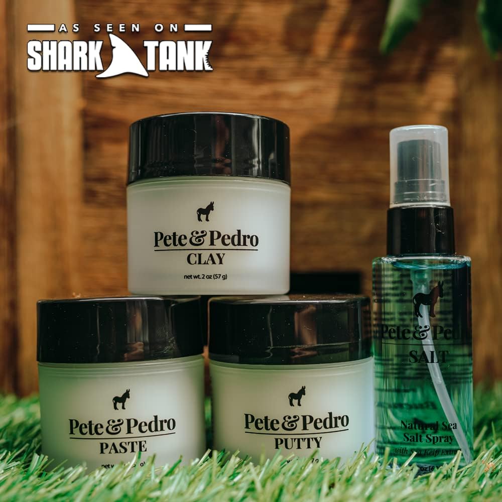 Pete & Pedro hair paste bottle offering versatile medium hold and shine