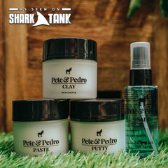 Pete & Pedro hair paste bottle offering versatile medium hold and shine