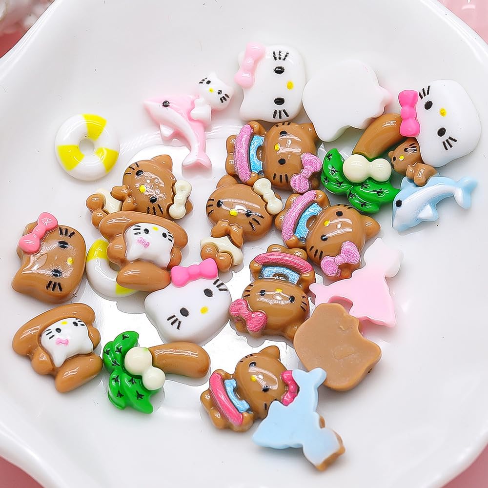 Pethawata cat-design nail charms brighten everyday manicures