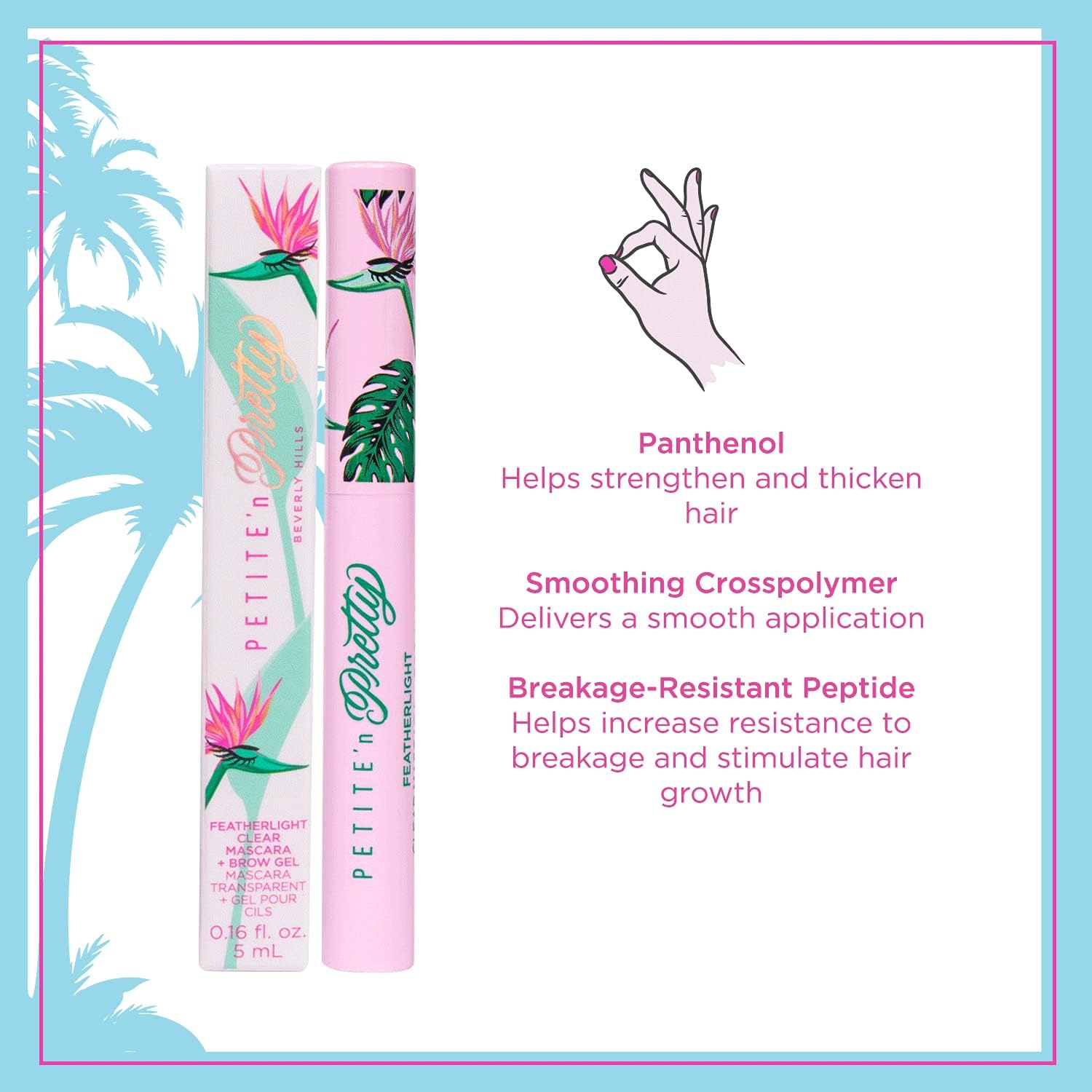 Petite N Pretty featherlight mascara brush-stroke application demonstrates easy, natural coating.