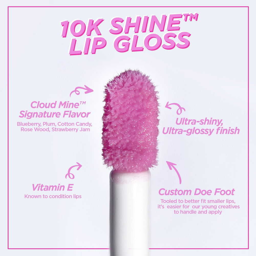 Petite 'N Pretty Snow Getter gloss All That Glitters golden shimmer swatch.