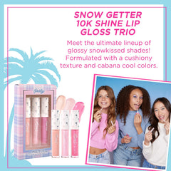 Petite 'N Pretty Snow Getter gloss Gold Frost Girl frosted pink shimmer close-up.