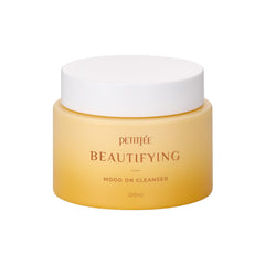 Petitfee Beautifying Mood On Cleanser jar, creamy balm for gentle cleansing and hydration.