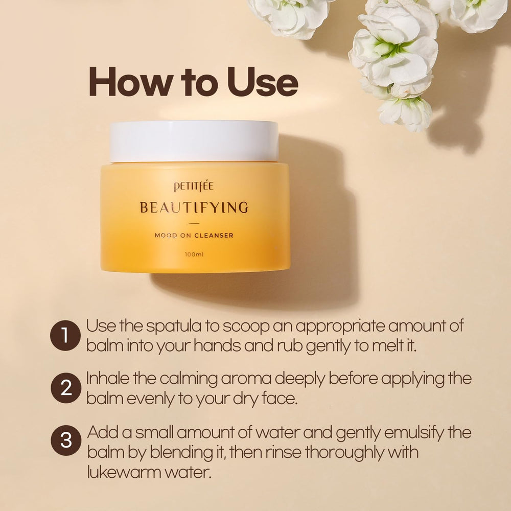 Petitfee Beautifying Mood On Cleanser with propolis and shea, nourishes while cleansing.