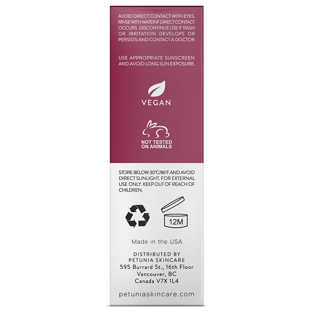 Petunia Skincare serum daily routine for morning or night use.