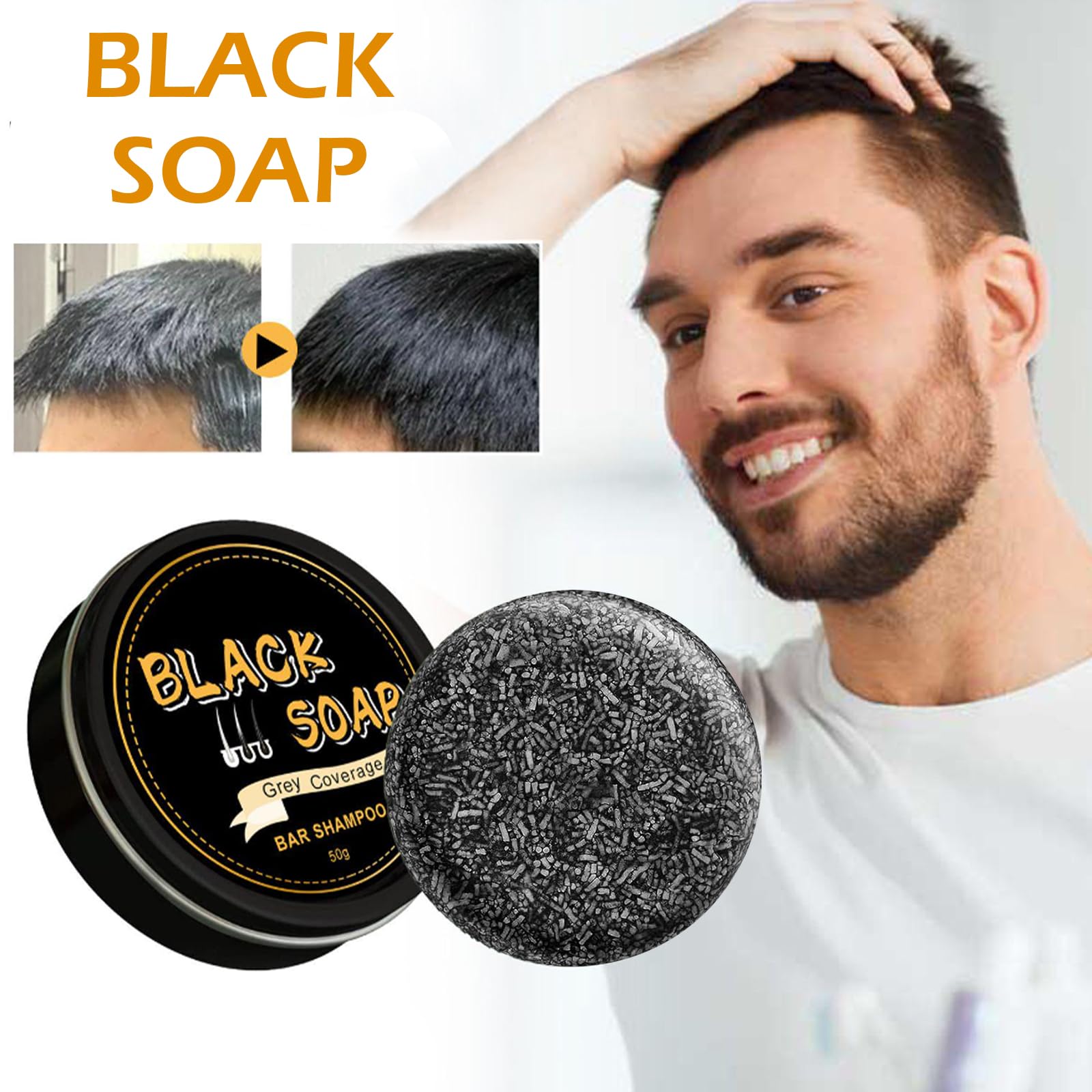 Pewatul Gray Hair Reverse Bar before-and-after shot hints at natural-looking color revival.