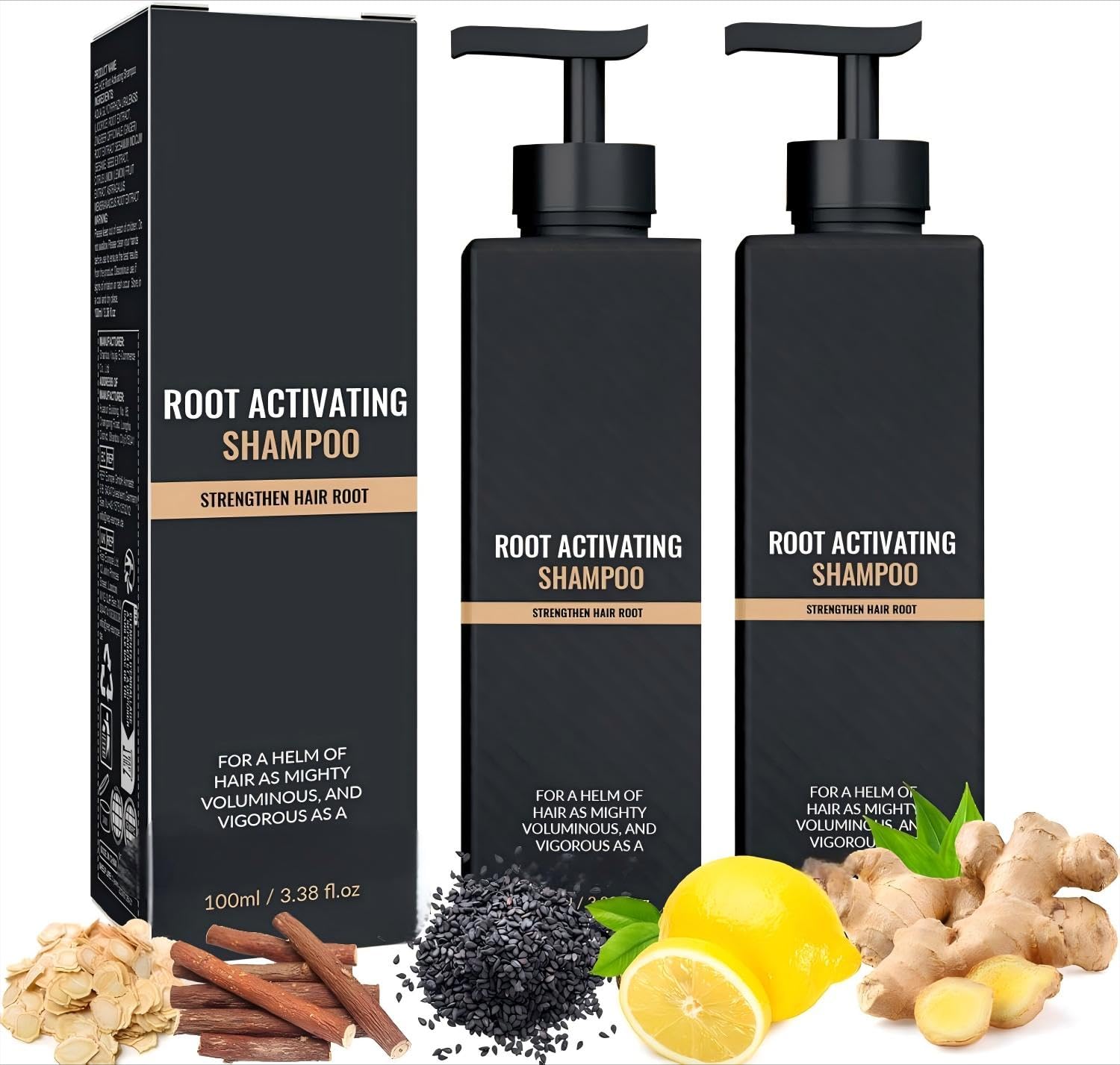 pewatul Root Activator Shampoo bottle application showing the product in hand for daily use
