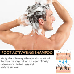 pewatul Root Activator Shampoo thickening effect on fine hair in a before-after look