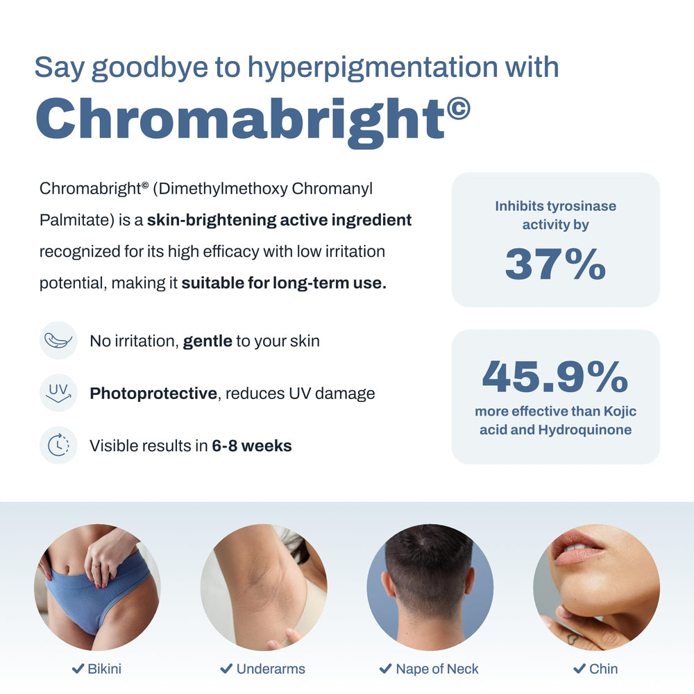 PFB Vanish Chromabright label highlights dark spot remover feature.