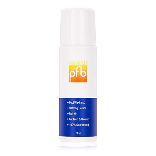 PFB Vanish Razor Bump Stopper before and after; smoother skin appearance.