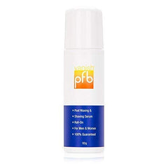 PFB Vanish Razor Bump Stopper before and after; smoother skin appearance.