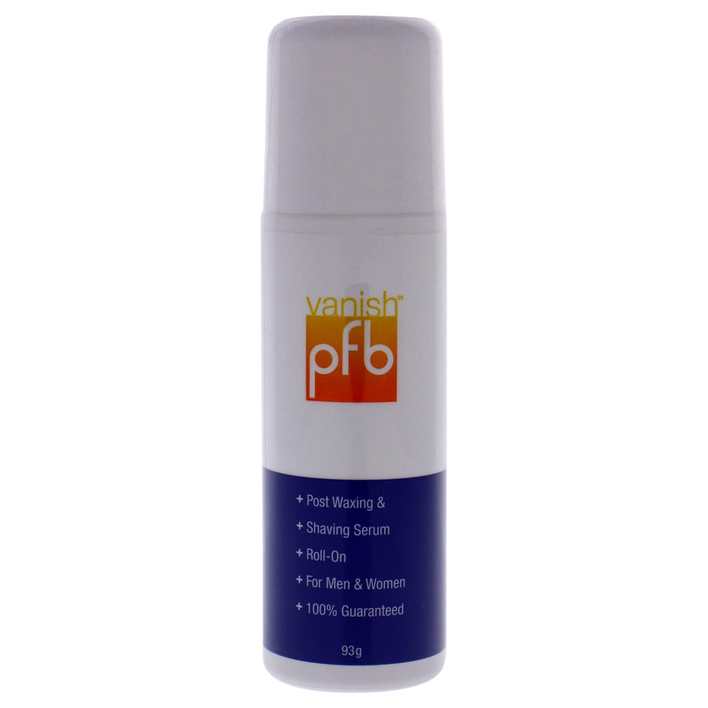 PFB Vanish Razor Bump Stopper Roll On bottle; soothing after shaving for irritation relief.