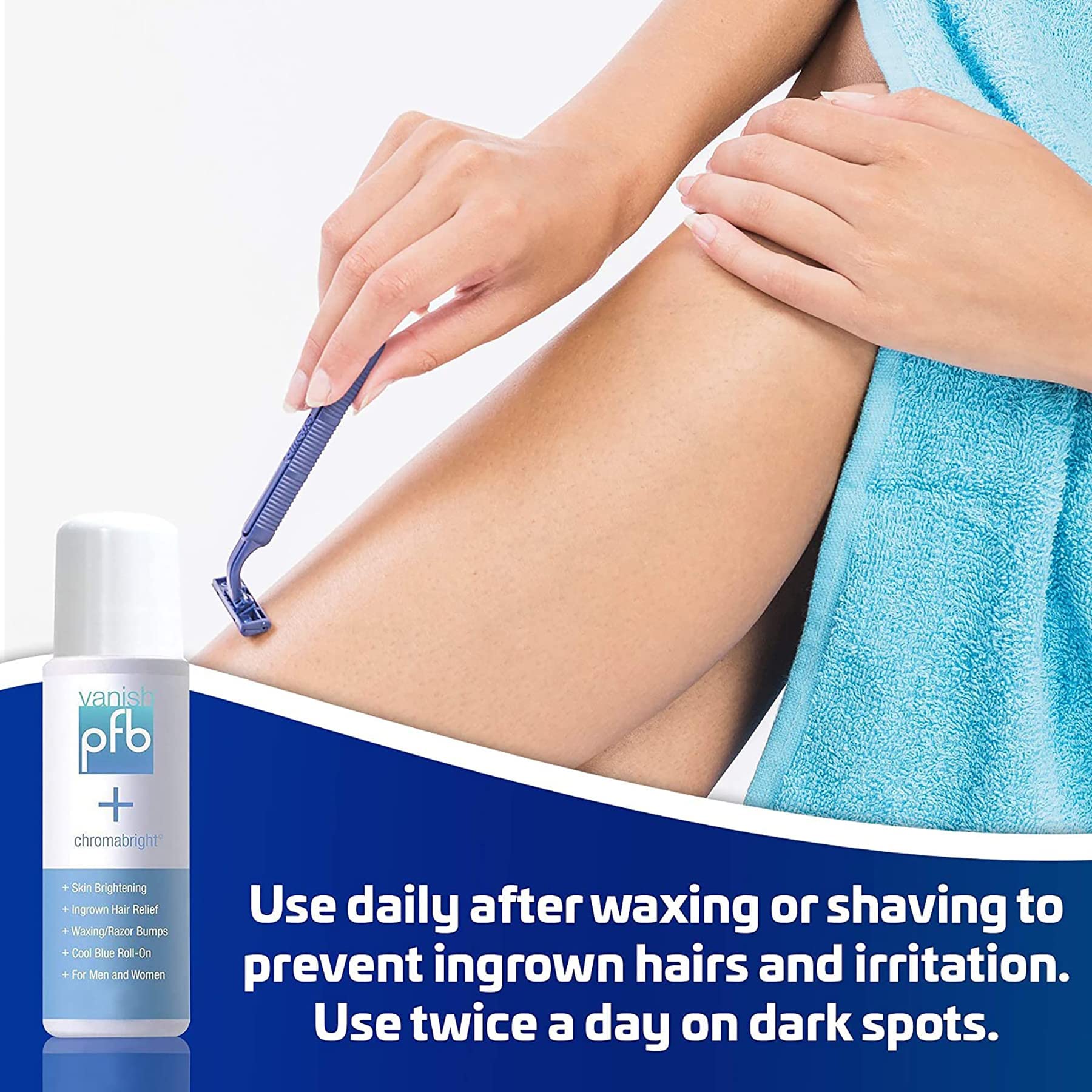 PFB Vanish gel texture close-up for smooth post-shave application.