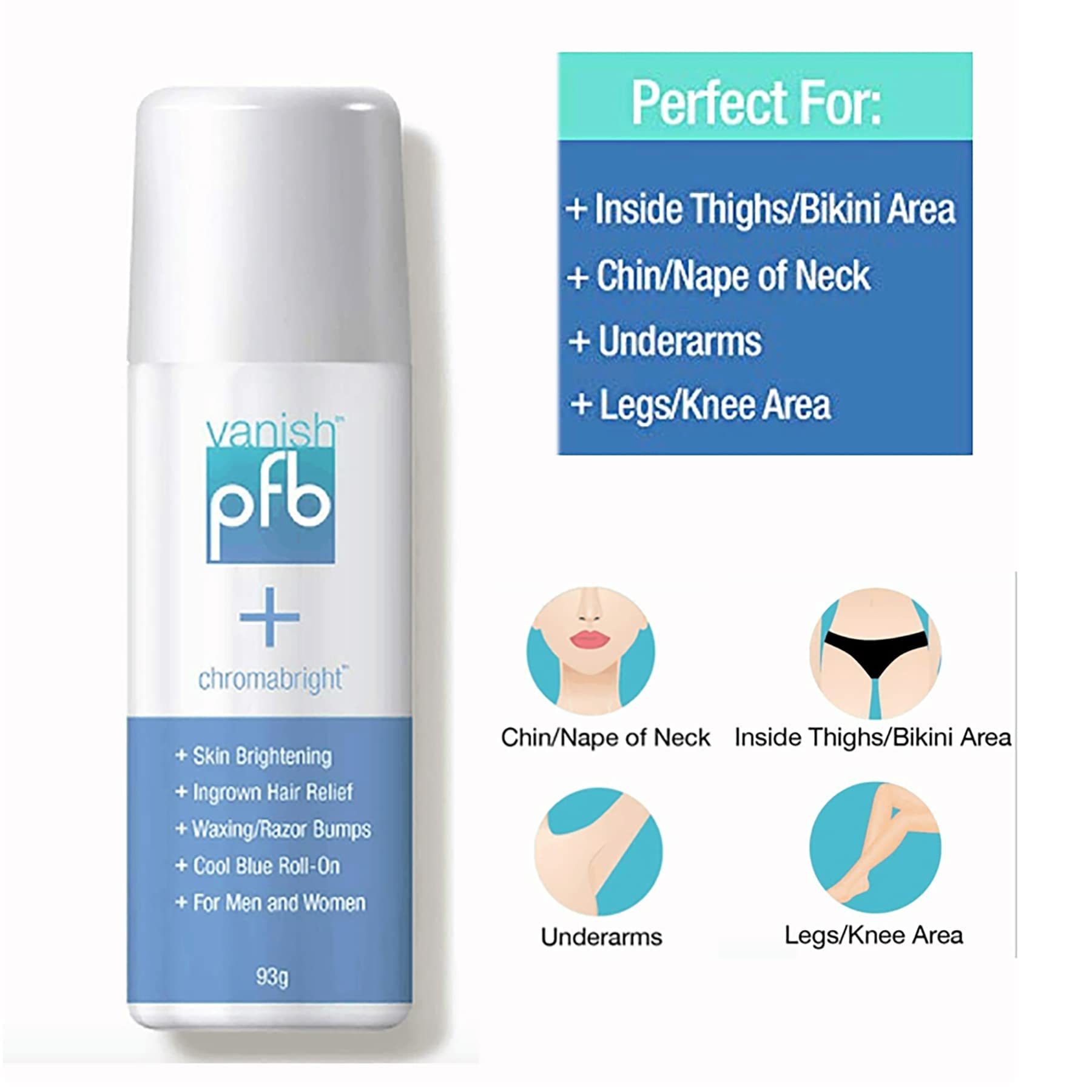 PFB Vanish ingredients highlight image focusing on soothing components for skin comfort.