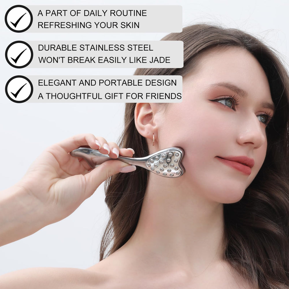 Pfefe gua sha detox pore care with 20 mini rotating balls for targeted massage.