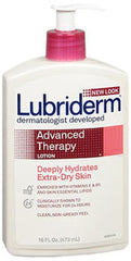 Pfizer Lubriderm Advanced Therapy 16 oz pump bottle hydrates dry skin.