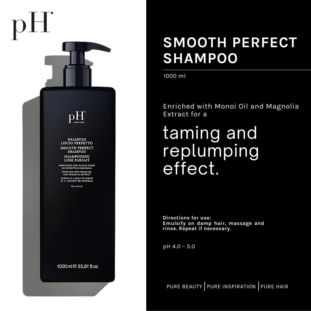 Elegant packaging of pH PURE HAIR Smooth Perfect for color-treated hair.