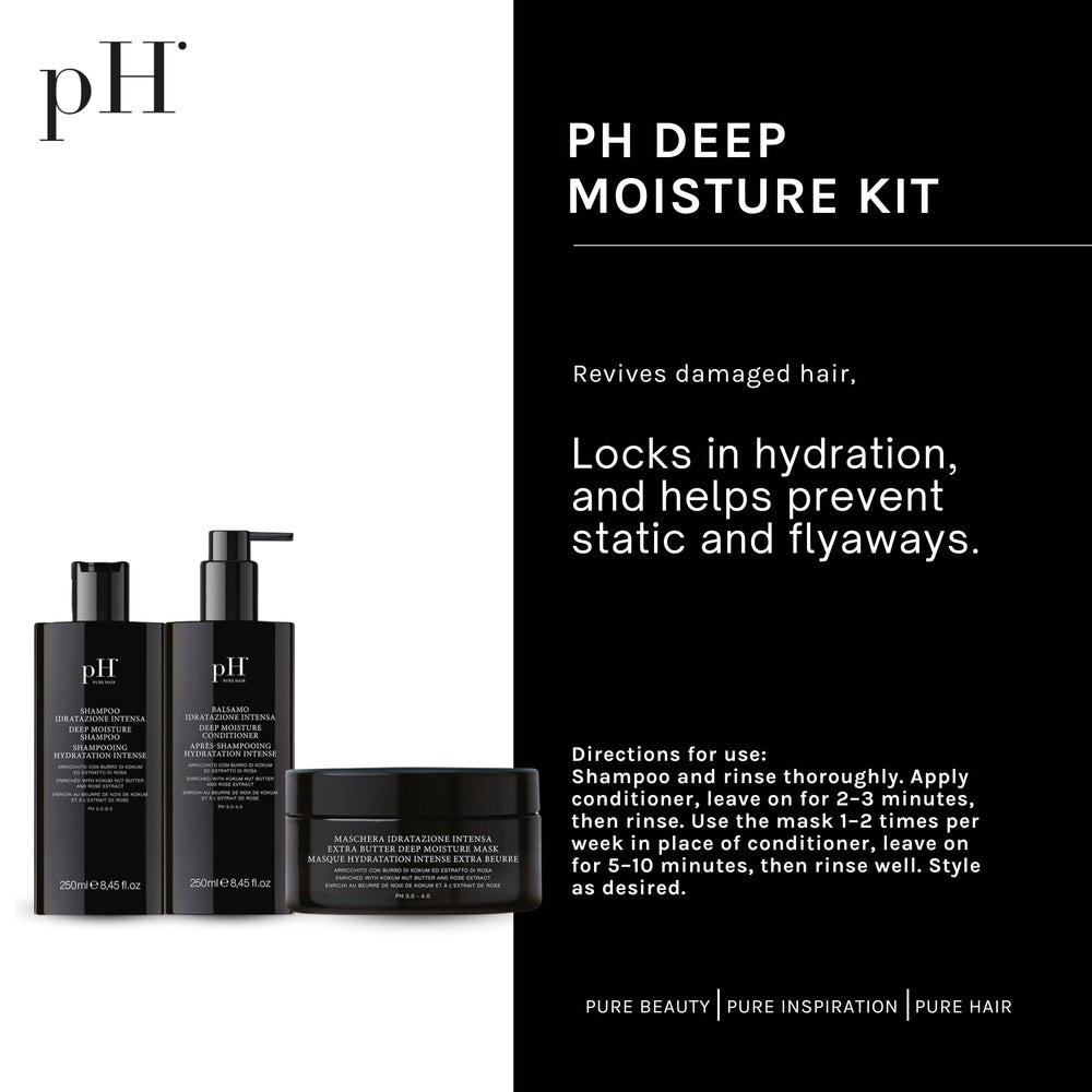 Ph Pure Hair Deep Moisture Conditioner bottle delivers frizz control and smoothness.