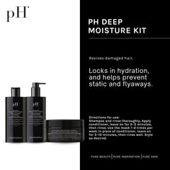 Ph Pure Hair Deep Moisture Conditioner bottle delivers frizz control and smoothness.