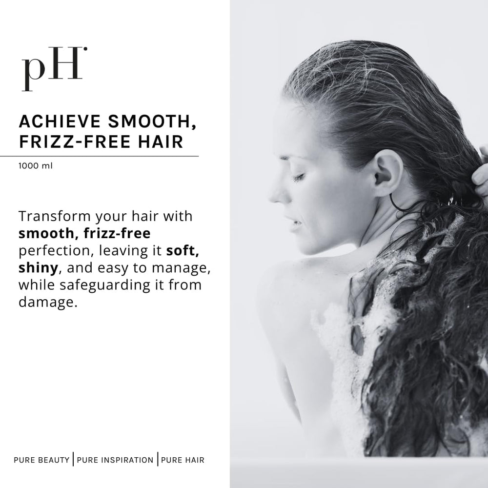 pH PURE HAIR Made in Italy label signals premium hair care.