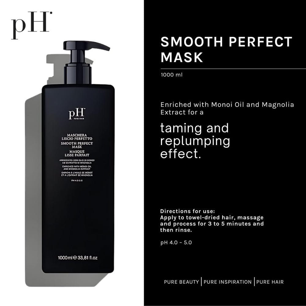 pH PURE HAIR mask jar shows creamy texture ready for deep conditioning.