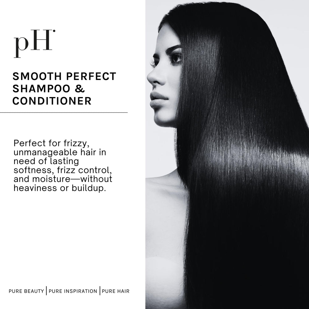 pH PURE HAIR smoothing duo after shower for smooth, manageable curls