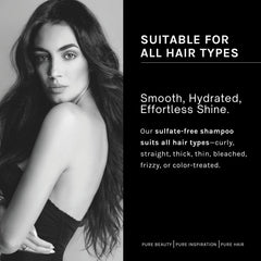 pH PURE HAIR smoothing duo bottle back shows sulfate-free formula