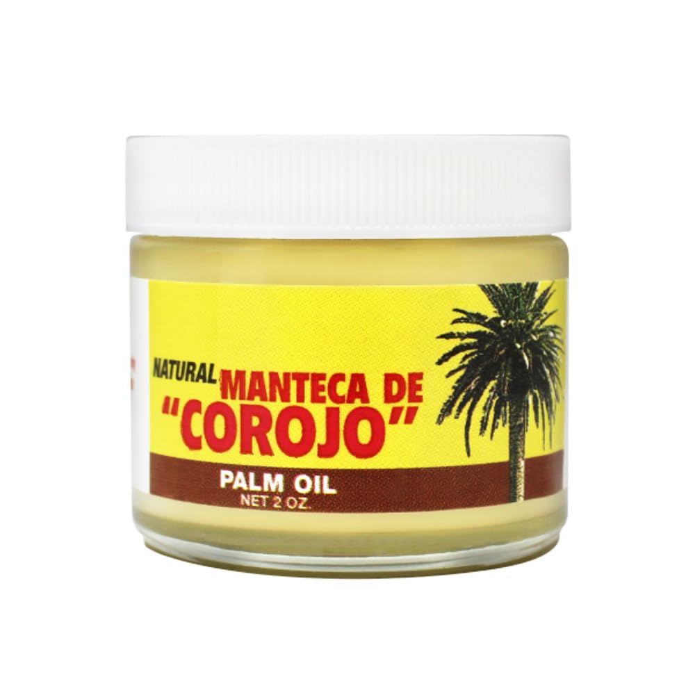 Phamark Manteca De Corojo palm oil 2oz bottle close-up for smooth skin application
