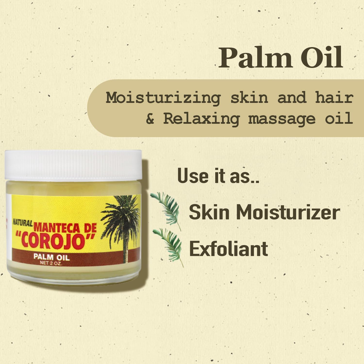 Phamark Manteca De Corojo palm oil texture close-up shows silky richness