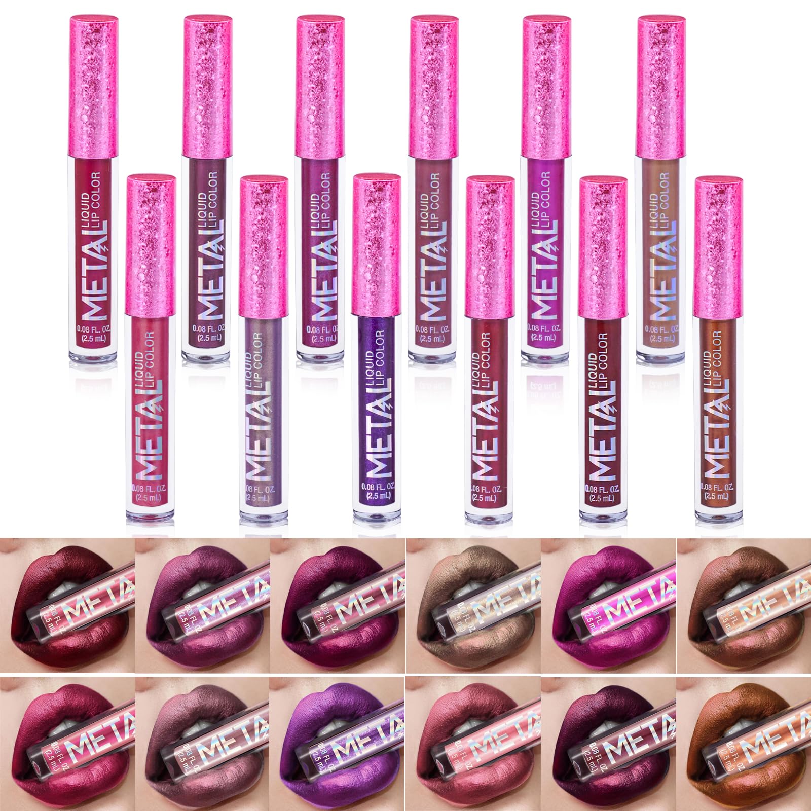 PhantomSky shimmer liquid lipstick swatches on skin show rich pigment and blendable texture