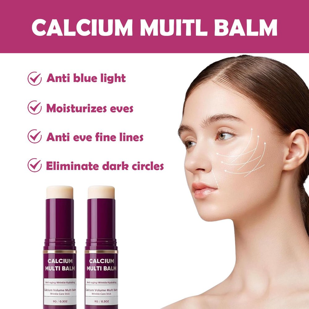 Phanund Calcium Multi Balm Stick applied to lips for nourishing moisture.